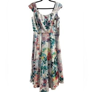 NWT CALVIN KLEIN Floral Garden Party Dress Size 8